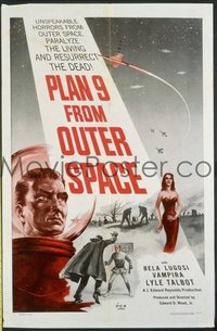 v205 PLAN 9 FROM OUTER SPACE  1sh '58 Ed Wood's worst!