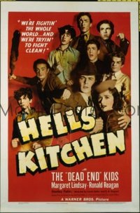 1548 HELL'S KITCHEN one-sheet movie poster '39 Reagan, Dead End Kids!