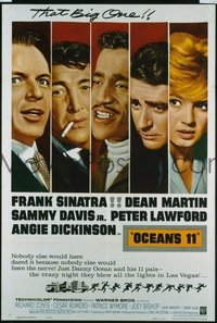 1571 OCEAN'S 11 one-sheet movie poster '60 Frank,Dean,Sammy,Peter,Angie!