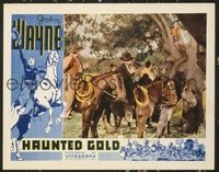 2163 HAUNTED GOLD lobby card '32 John Wayne catches bad guys!