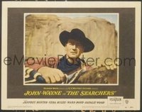 2212 SEARCHERS lobby card #4 '56 great John Wayne close portrait!